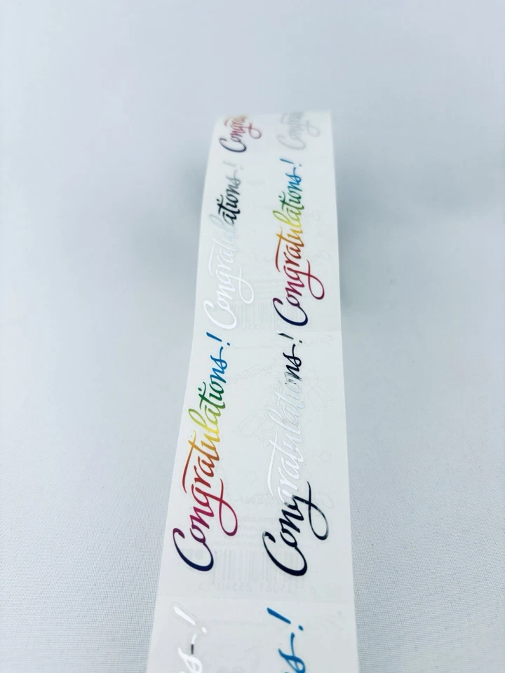 Vintage 1999 Congratulations Mrs. Grossman's Stickers Roll Scrapbooking Foil - Image 4 of 4