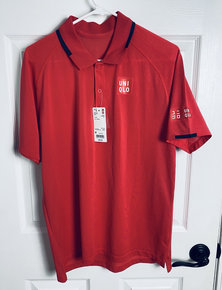 Uniqlo Roger Federer RF 2021 French Open Polo Tennis Shirt Medium