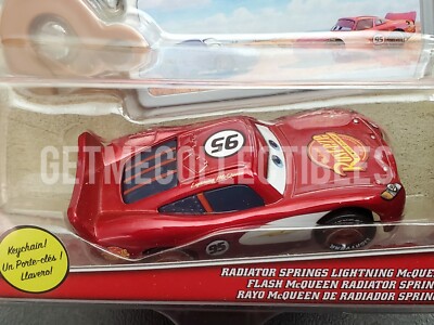 DISNEY PIXAR CARS WITH KEY CHAIN RADIATOR SPRINGS LIGHTNING