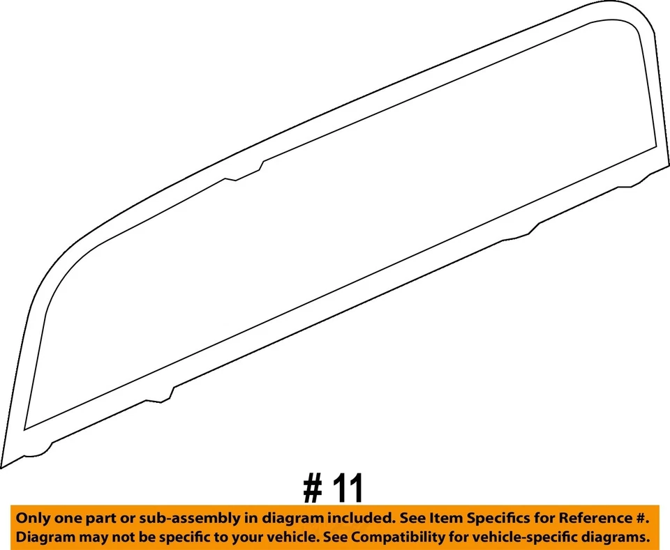 Used Rear Back Glass fits: 2008 Cadillac Escalade ext w/privacy tint opt AJ1 Rea Foto 4 de 4