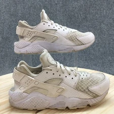 Nike Air Shoes Mens 8 Huarache Running Sneakers 318429-111 Triple White Lace Up