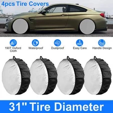 4pcs 31" Tire Covers Waterproof UV-Resistant for SUV RV Truck Trailer Camper