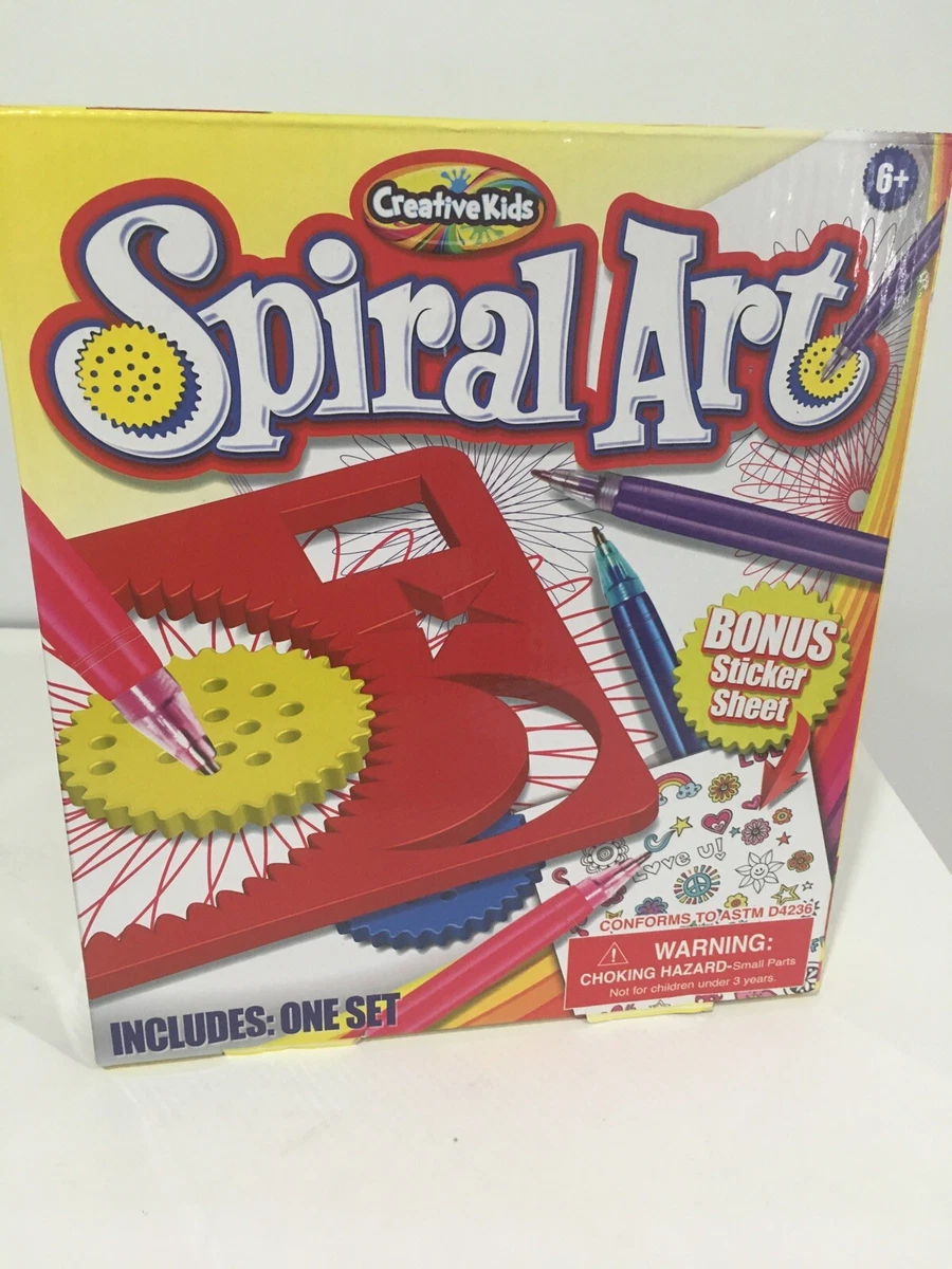 Creative Kids SPIRAL ART KIT Bonus Sticker Sheet Ages 6+ NEW