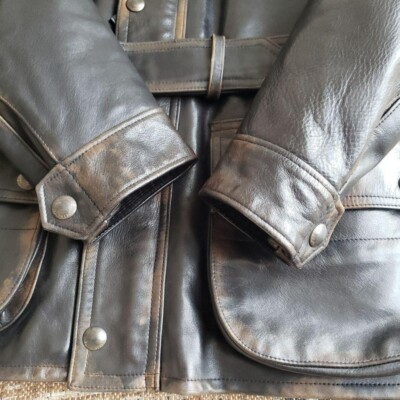 POLO RALPH LAUREN Motorcycle Jacket Horsehide Leather Men's Size S