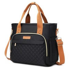 Medium Tote Bag with Multi Pockets for Women, Quilted Top Handle Purse Crossb...