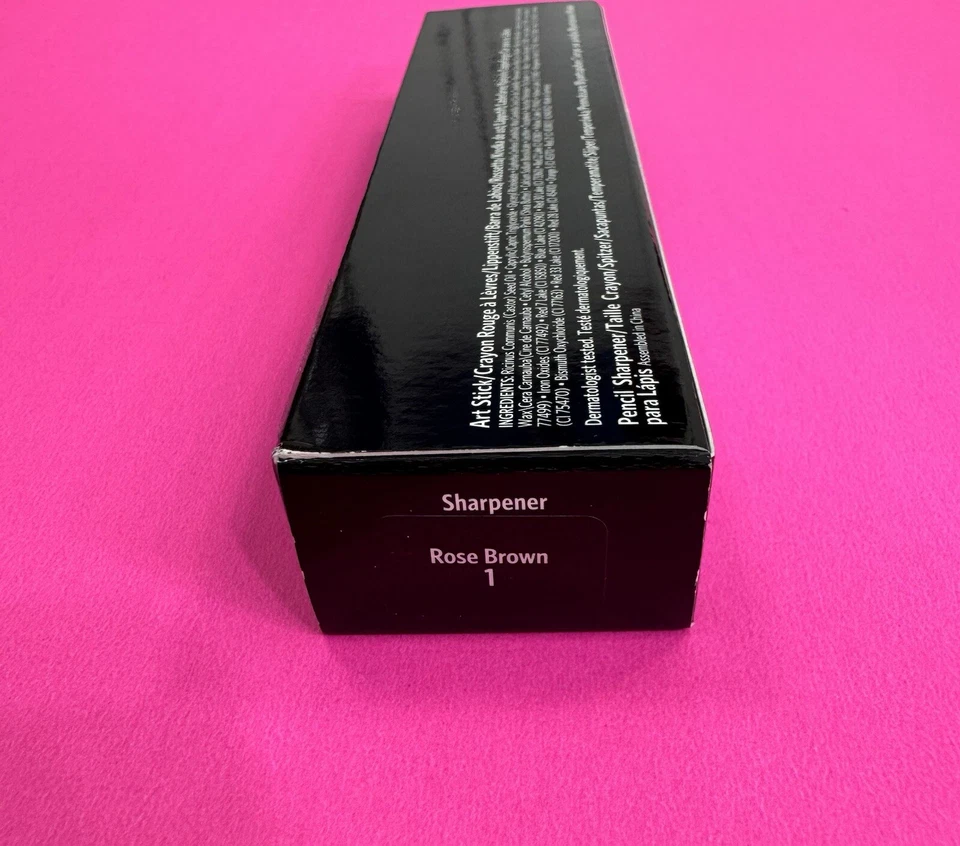 Palo de arte Bobbi Brown con afilador #1 marrón rosa nuevo raro Foto 3 de 3