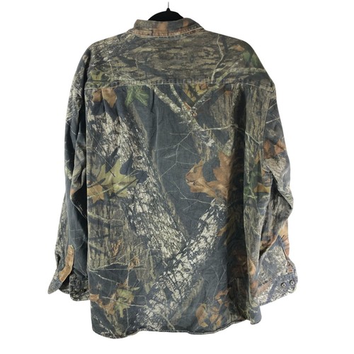 Mossy Oak Mens Explorer Long Sleeve Shirt Camo Button Down Hunting Outdoors 2X - Picture 2 of 3