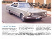 1966 Plymouth Satellite 426 Hemi - Original Car Print Article J263 1966 Plymouth Satellite 426 Hemi - Original Car Print Article J263