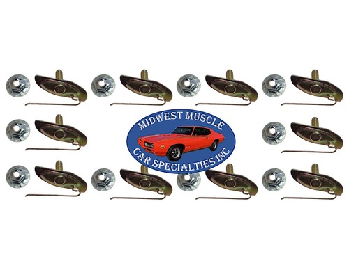 Ford 5/8-3/4 Body Fender Door Quarter Trim Moulding Molding Clips Nuts 10pcs G - Foto 8