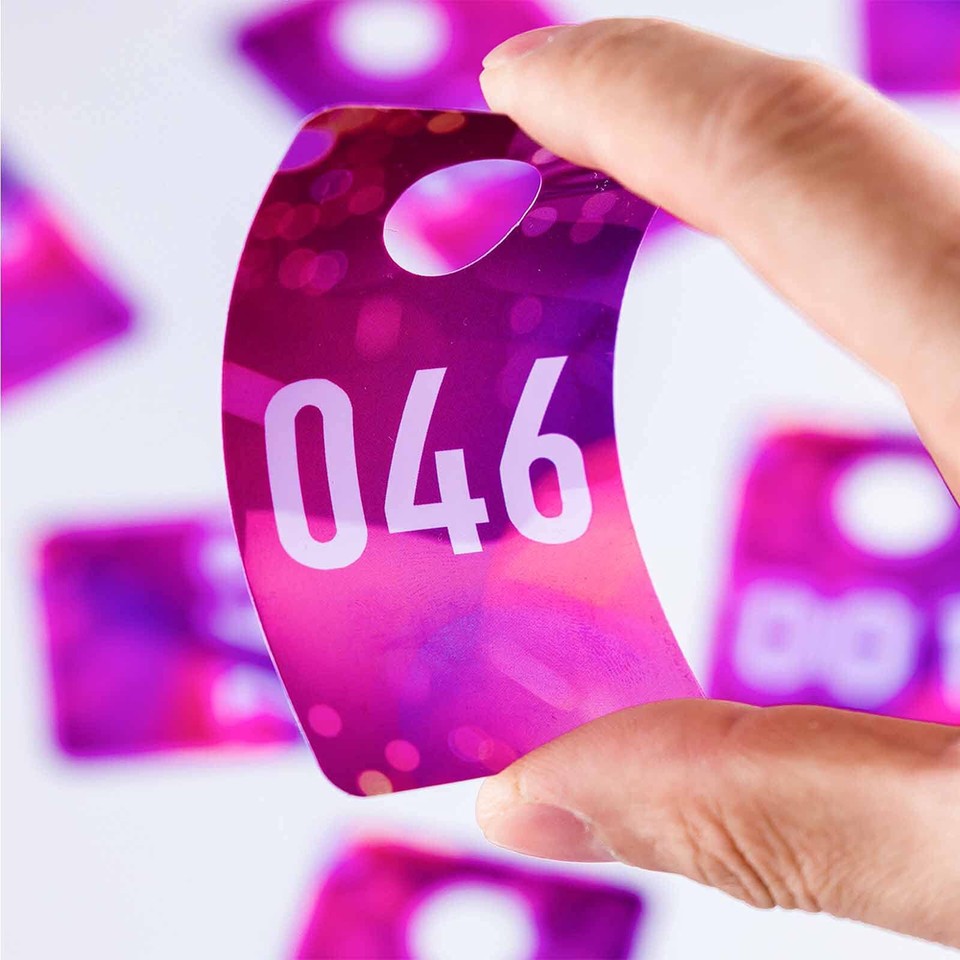 Live Plastic Number Tags Consecutive Live Number Tag,1.97x3.15 Inch