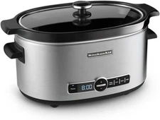 KitchenAid RRKSC6223SS 6-Quart Slow Cooker with Glass Lid, Stainless Steel, Used