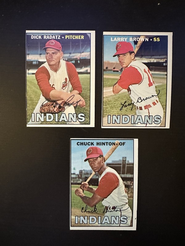 1967 Topps  Larry Brown Dick Radatz Chuck Hinton Cleveland Indians