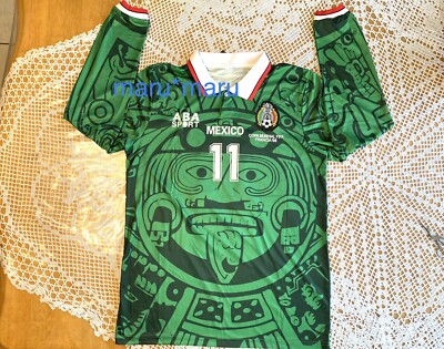 New ABA SPORT Mexico 1998 BLANCO #11 Jersey MEDIUM RETRO
