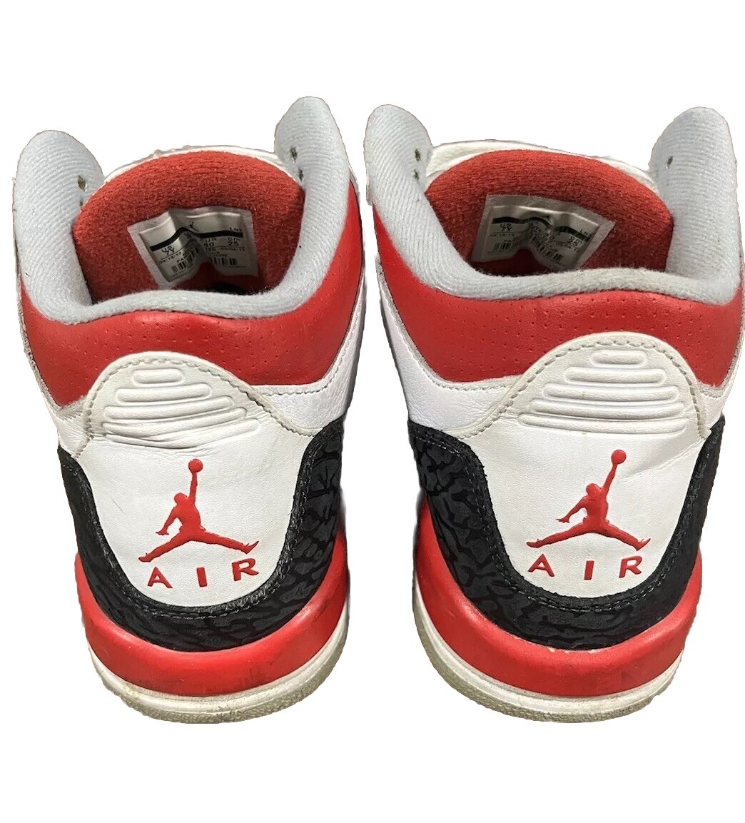 Nike Air Jordan Retro 3 GS Fire Red 2013 Size 7Y 398614-120  display picture 1