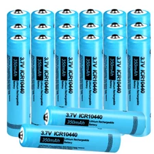 20x AAA Rechargeable 10440 350mAh 3.7V Li-ion Lithium Batteries Button Top US