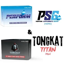 PERFORM  + TONGKAT TITAN 20 Pill Value Pack 72-Hour Male Stimulant (20 Pills)