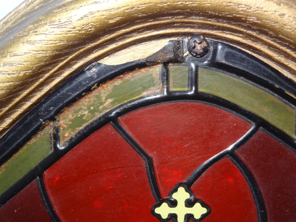 Vintage Gold Beer Lighted Plastic Stained Glass Style Bar Sign