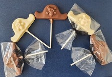 PIRATE HAT BELGIAN CHOCOLATE LOLLIPOPS/SWEETS/FAVOURS/PARTY BAG FILLERS/PRESENT