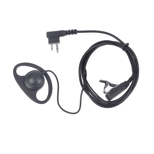2 Pin D-Shape Earpiece Headset MIC PTT Mic Earpiece Earphone for Baofeng - Zdjęcie 3 z 10