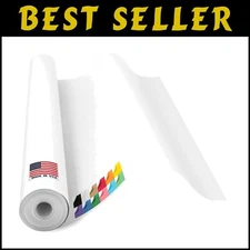 36" x 1200" White Kraft Paper Roll - Non-Toxic & Durable for Creative Projects