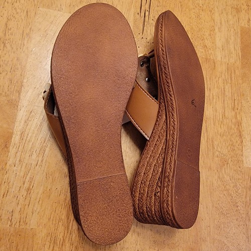 Fabio Maggenti Wedge Sandals Womens Size 8 Leather Made In Italy NEW - Picture 11 of 14