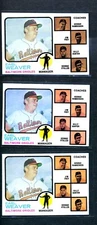 1973 TOPPS #136 HOFER EARL WEAVER ORIOLES 3 BACKGROUND COACHES ERROR VARIATIONS