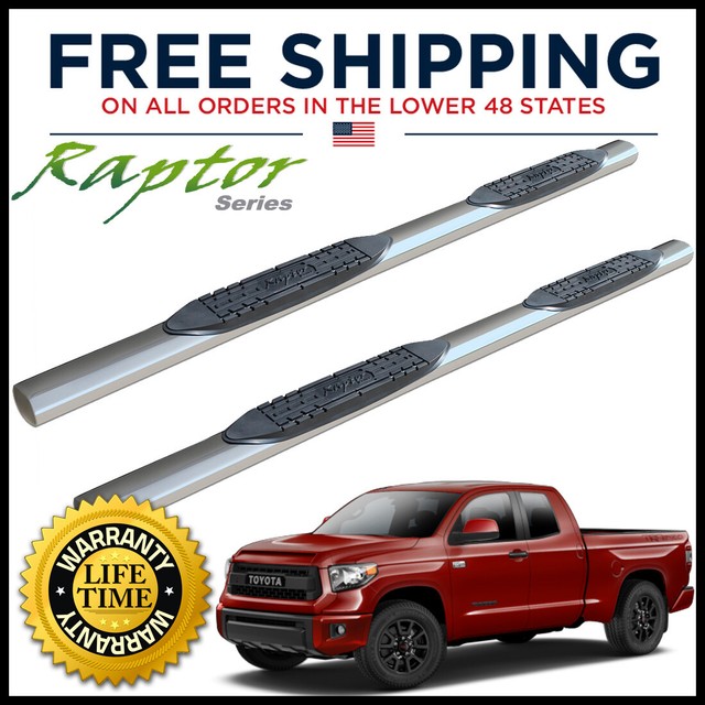 4in OE Stainless Steel Side Steps Nerf Bars for 07-20 Toyota Tundra
