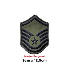 Master Sergeant Olive Patch US Uniform Dress Air Force Rank Sew On Badge
