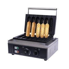 1500W Electric Waffle Maker Machine / 6 Slots Hot Dog Waffle Baker Machine 110V