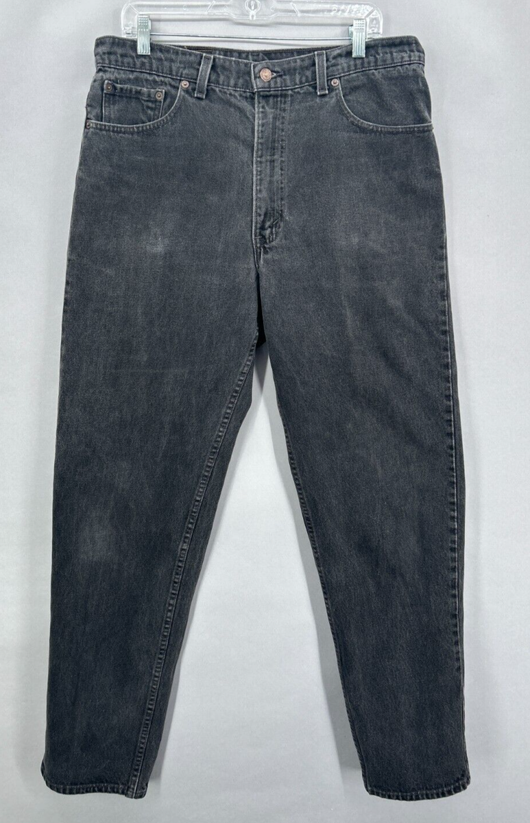 Vintage Levis Jeans Mens 36x33 Black 550 Relaxed Fit Tapered Leg
