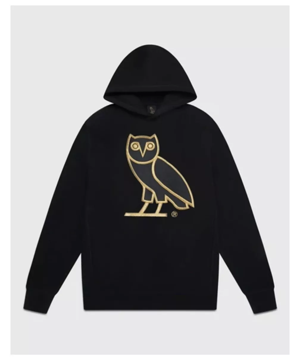 NEW Octobers Very Own Drake OVO OG Gold Owl Hoodie Black Embroidered Size  XXL