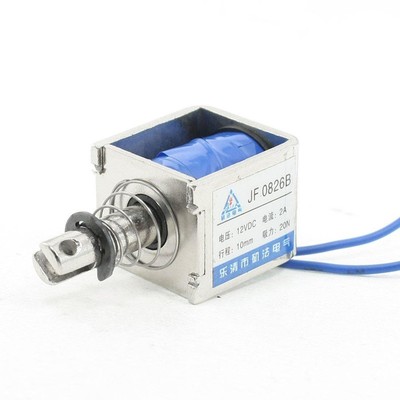 JF-0826B DC 12V 10mm Pull Type Open Frame Solenoid Electromagnet 