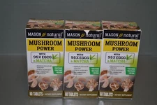 (3) Mushroom Power With 95% EGCG & Matcha, 60 Tablets Each, Exp 11/2026