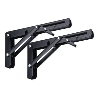 Folding Shelf Bracket Stainless Steel Bench Table Wall Mounted Heavy Duty 8-16''