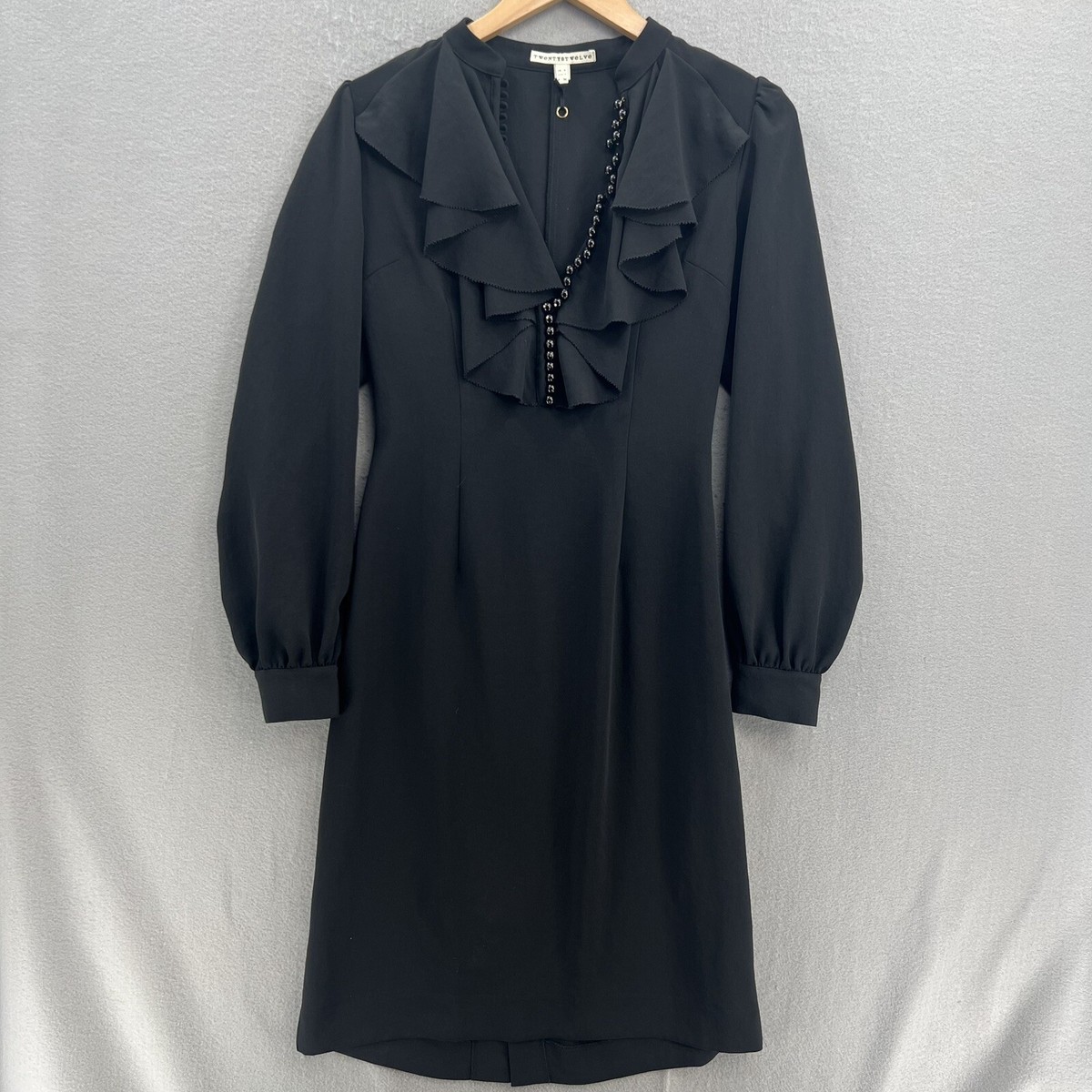 TWENTY8TWELVE Holly Black Dress Crepe Long Sleeve SIZE USA 4 F 36 GB 8 Knee  Leng | eBay