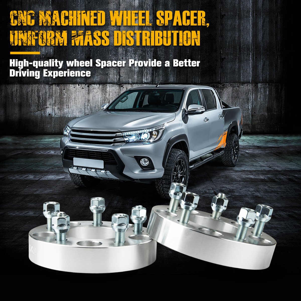 KYX 4Pcs 1 Inch Wheel Adapters 5x5 To 5x4.75 - For 1994-1996 Chevy Impala Caprice - 12x1.5 Thread - Silver Aluminum - View #4