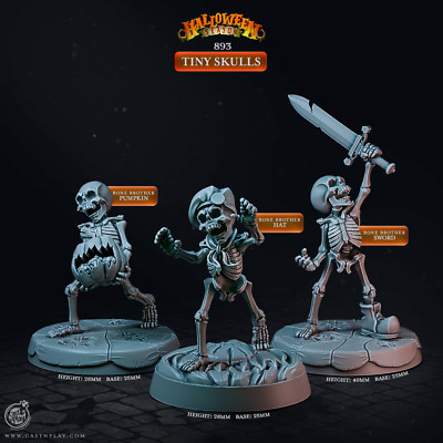 Freche Skelett Brüder Miniatur Kleine Monster Figur für TTRPG's wie D&D 5e