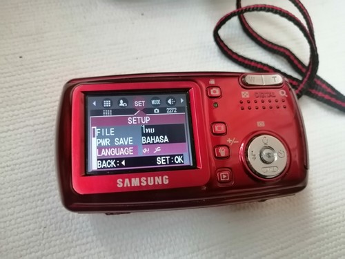 TESTED Samsung Digimax A402 402 4.0MP Zoom Digital photo vintage Camera RED 1GB - Picture 16 of 22