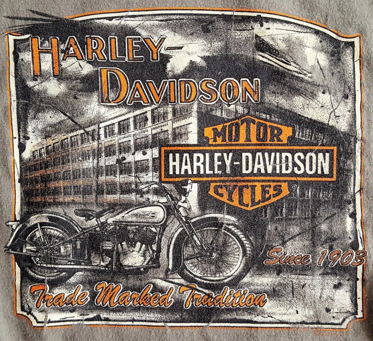 Harley Davidson Biker Tee Shirt Trade Marked Tradition Since 1903