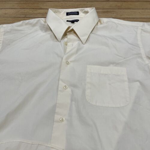 KNIGHTSBRIDGE Button Shirt Men L 16.5 34 35 Yellow Light Dress Shirt Classic L - Picture 17 of 17