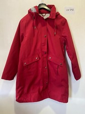 Freemans Red Raincoat With Detachable Hood Uk 12 (ccc392)