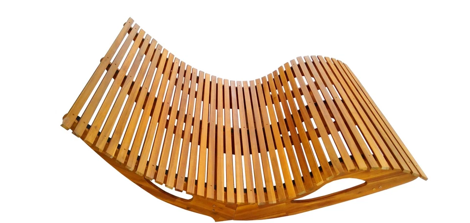 Ergonomische Doppelschwungliege aus Akazienholz - FSC zertifiziert - Bild 3 von 4