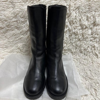 PATRIZIA PEPE Boots 38 Black Leather Women's Size 24cm Used