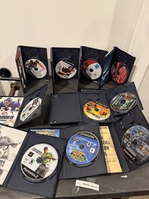 Sony Playstation 2 PS2 Fat Bundle 2 Controllers Memory Card 10games Tested