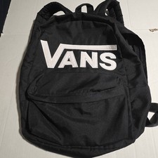 Vans Off The Wall School Black Logo Backpack Standard Size