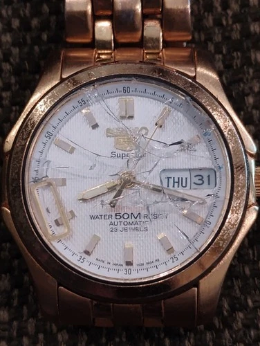 Vintage Seiko 5 Superior Automatic 23 Jewels Parts Repair Damaged