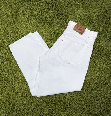 VTG 90s Levis 550 Jeans White Men's Size 38x32 (Actual 36x28) Made in USA 1994