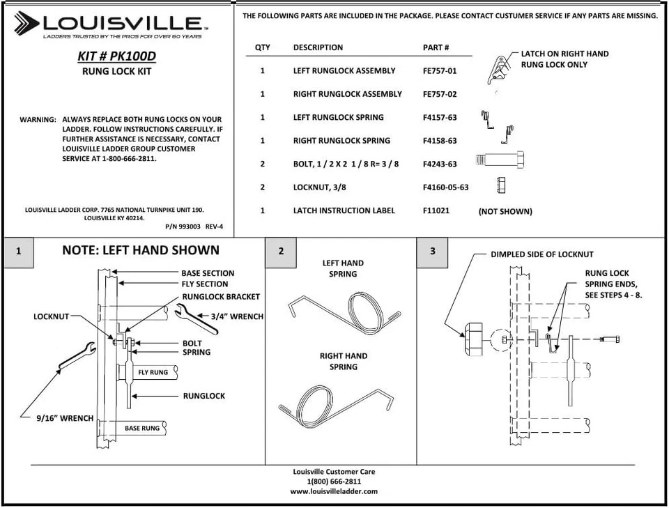 Rung Lock Kit for Aluminum Extension Ladder, Gray - Image 3 of 4
