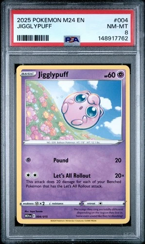 2025 POKEMON M24 EN-MCDONALD'S COLLECTION #004 JIGGLYPUFF PSA 8