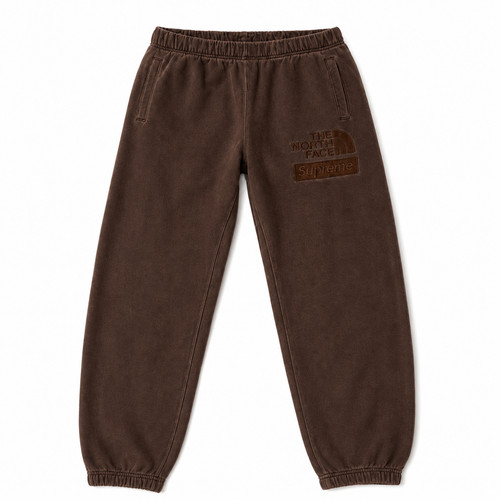 Supreme x The North Face Pigment Print Brown Sweatpants - L
